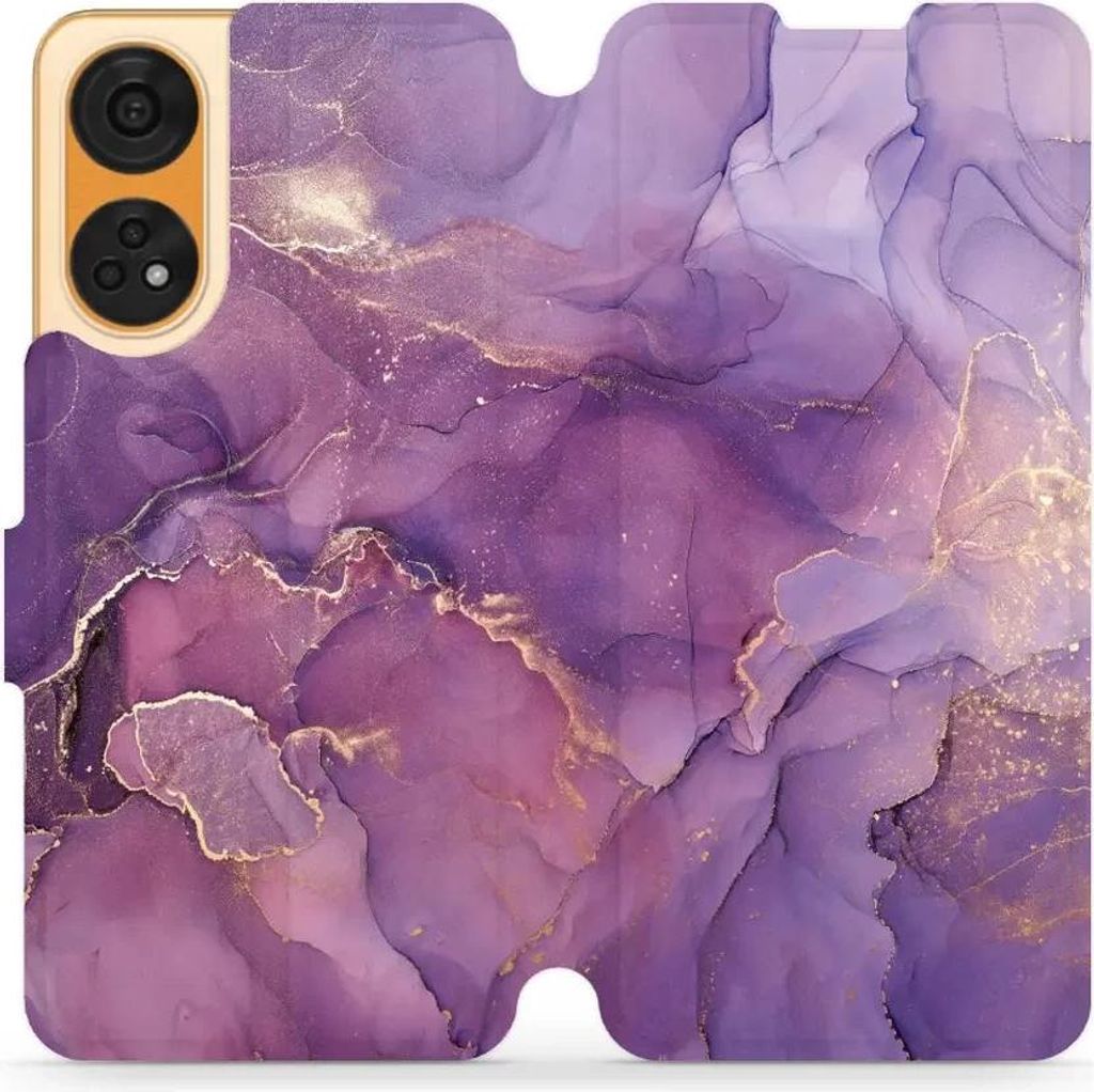 Handyhülle mit klappe für Oppo Reno8T 5G, Mobiwear Book, Violett