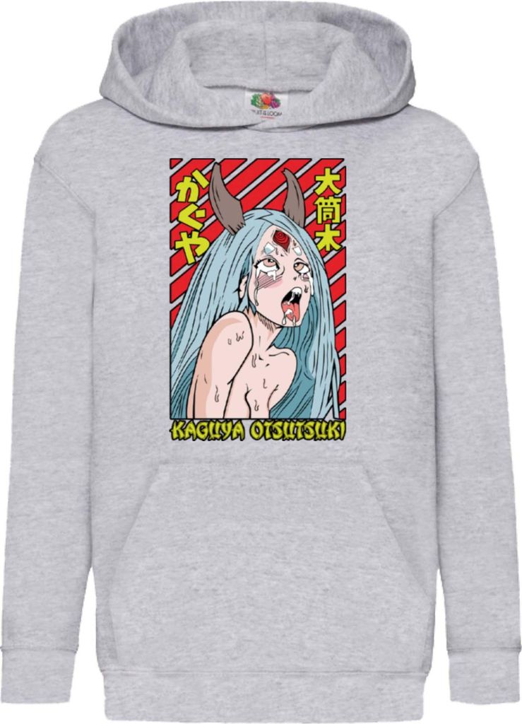 Kinder Kapuzenpullover Japan Manga Anime Comics Animation Naruto Kaguya, 7-8 Jahr - 128 / Grau