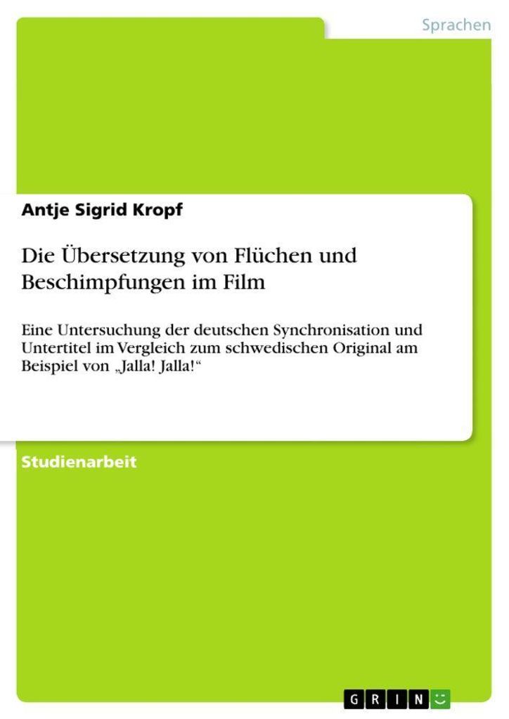 Die Übersetzung von Flüchen und Beschimpfungen im Film