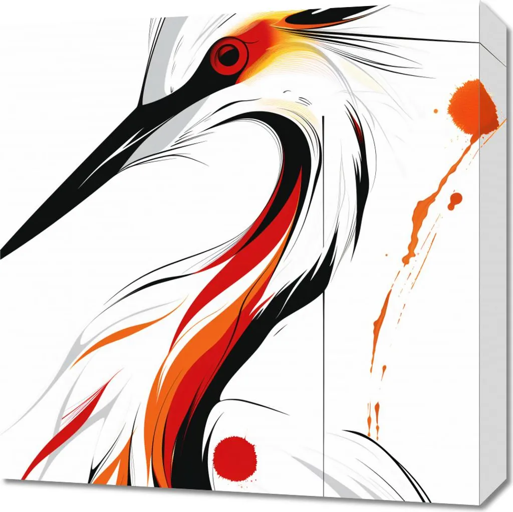 Quadro Cicogna 50x50cm per Cameretta - Pronta Consegna