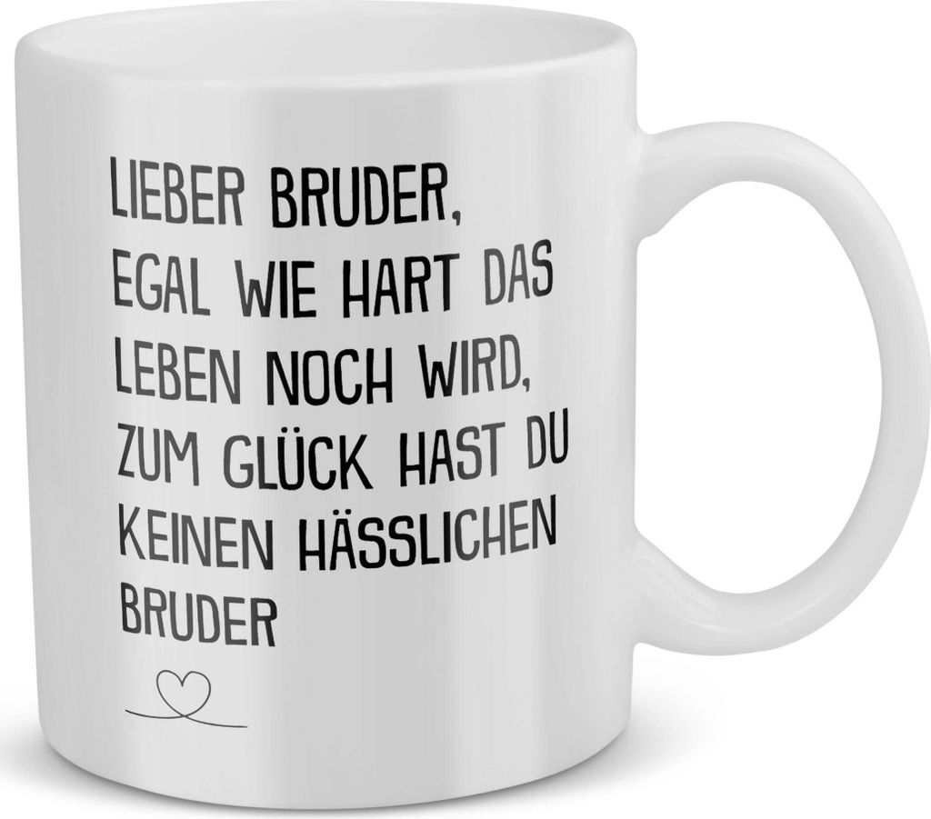 22Feels Bruder Geschenk von Bruder Jungs Tasse Geburtstag Männer Kinder Teenager Kaffeetasse Weihnachten Geschwister Haferl Big Bro Lil Bro Gesche...