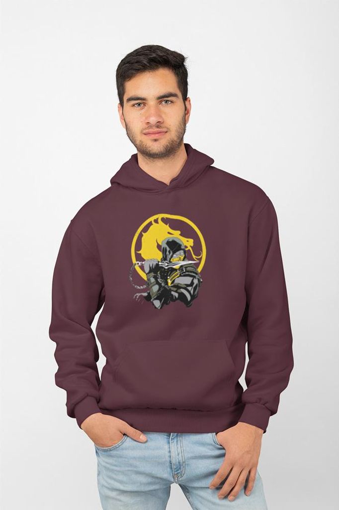D&B Uni Hoodie MO00036 Mortal Combat Burgund-Größe XL