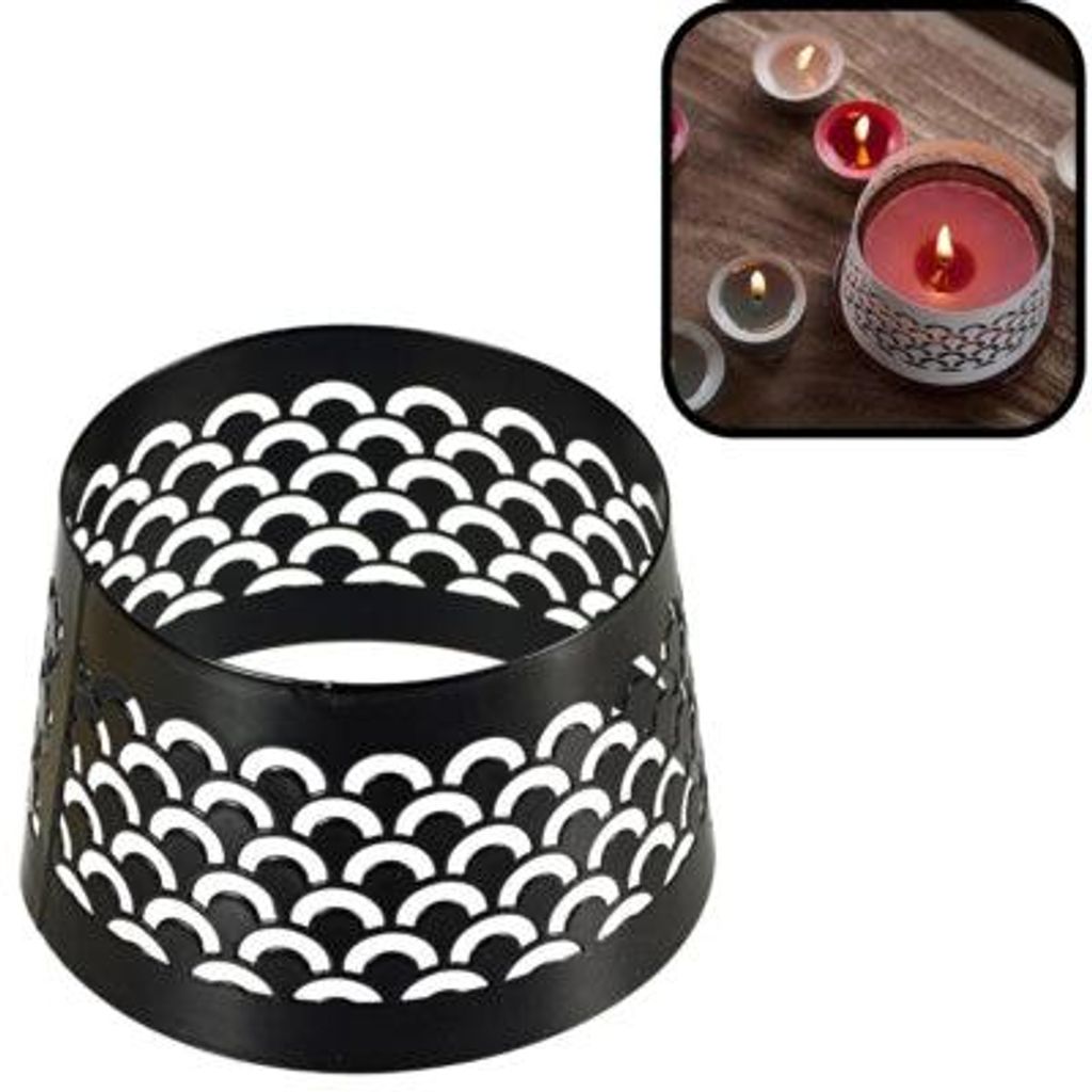 Spaas Kappe für Fischaugenkerzen schwarz 8,5 cm | 36 Stück