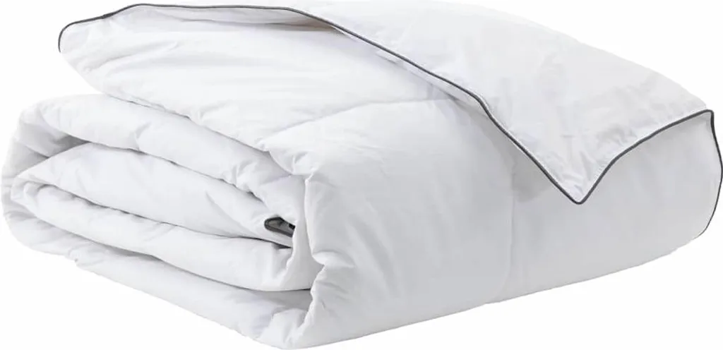 Couette Hiver Moelleuse 200 x 240 cm Blanche avec Plumes Isolantes