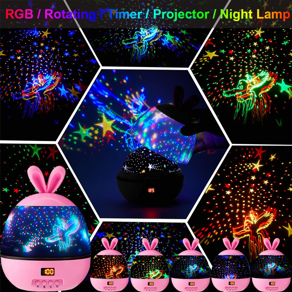 Nachtlicht Sternenhimmel Projektionslampe Musical LED Kinder Baby Schlaf 