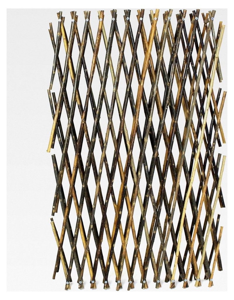 Weidenzaun "Ziehharmonika", Breite von 24 cm bis maximal 210 cm, Höhe von 55 cm bis maximal 85 cm, vielseitig einsetzbar