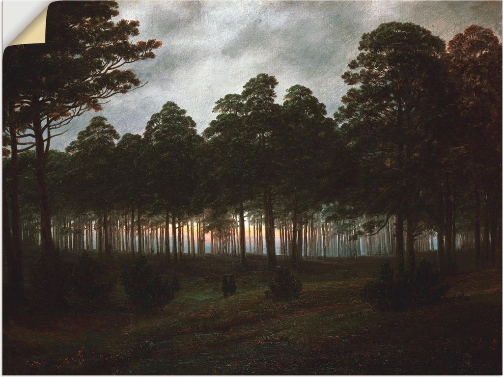 ARTland Wandbild, selbstklebend Der Abend, um 1820/21 Größe: 40x30 cm