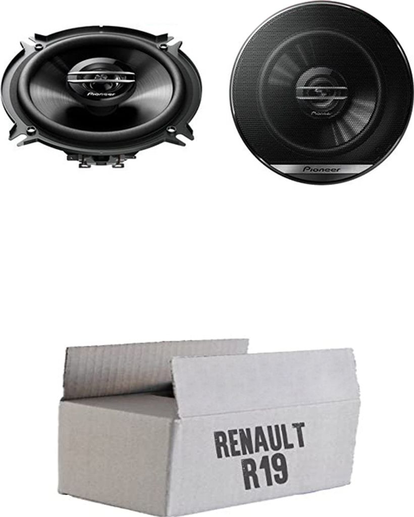Lautsprecher Boxen Pioneer TS-G1320F - 13cm 2-Wege 130mm PKW Koaxiallautsprecher Auto Einbausatz - Einbauset passend für Renault R19 - justSOUND