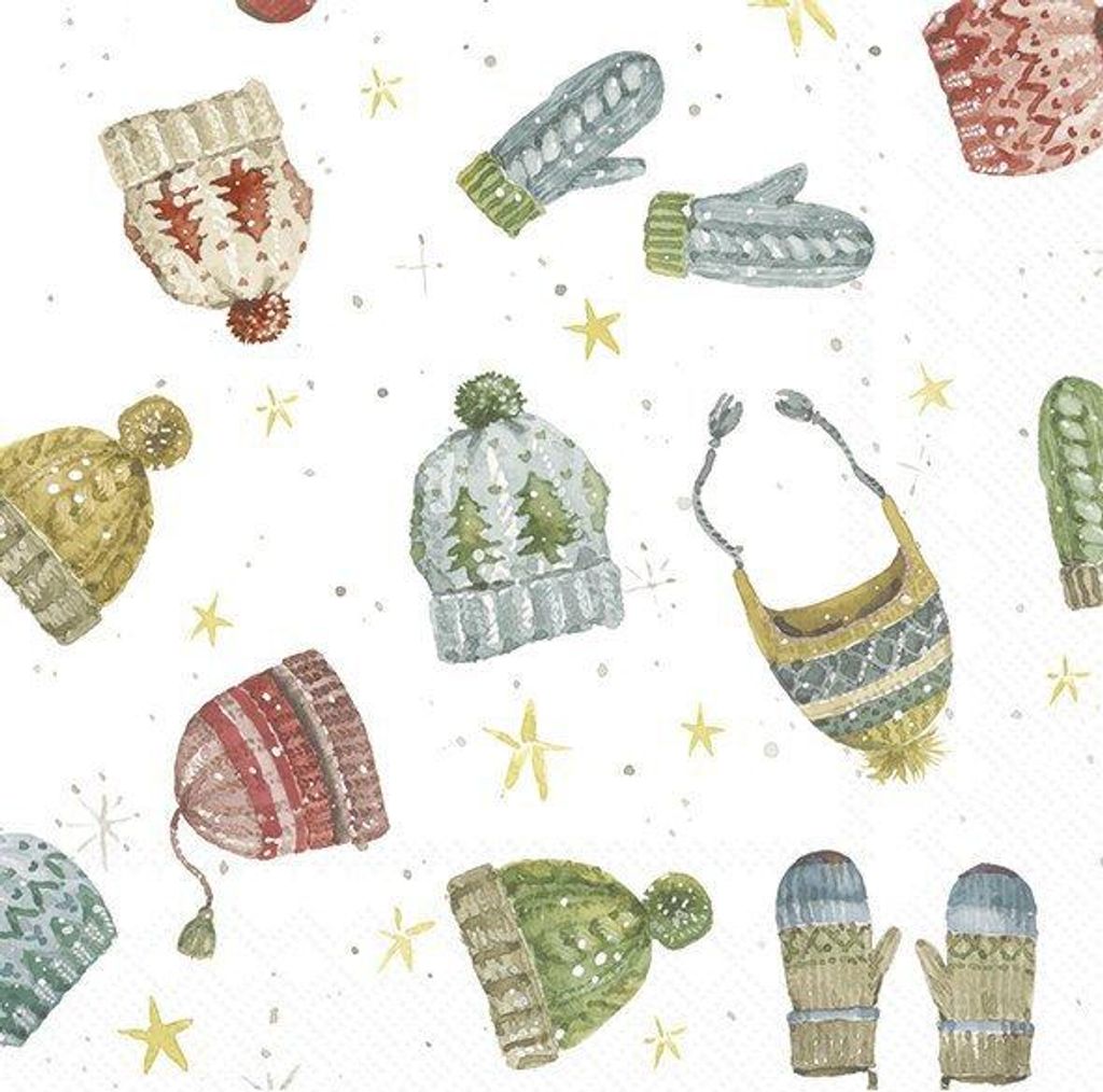 Servietten 25x25 cm - HATS AND GLOVES