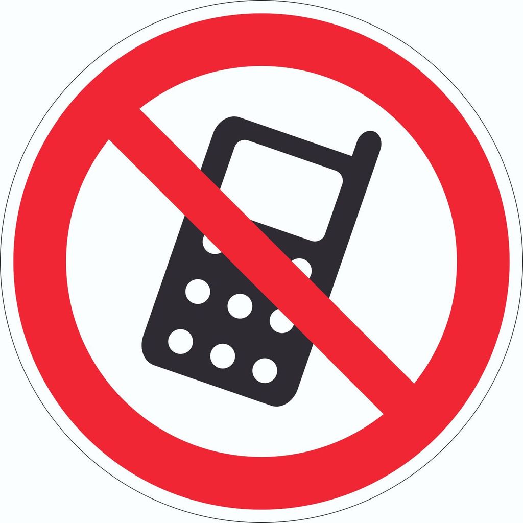 Handy aus Mobilfunkgerät abschalten Aufkleber Kreis Ø75mm