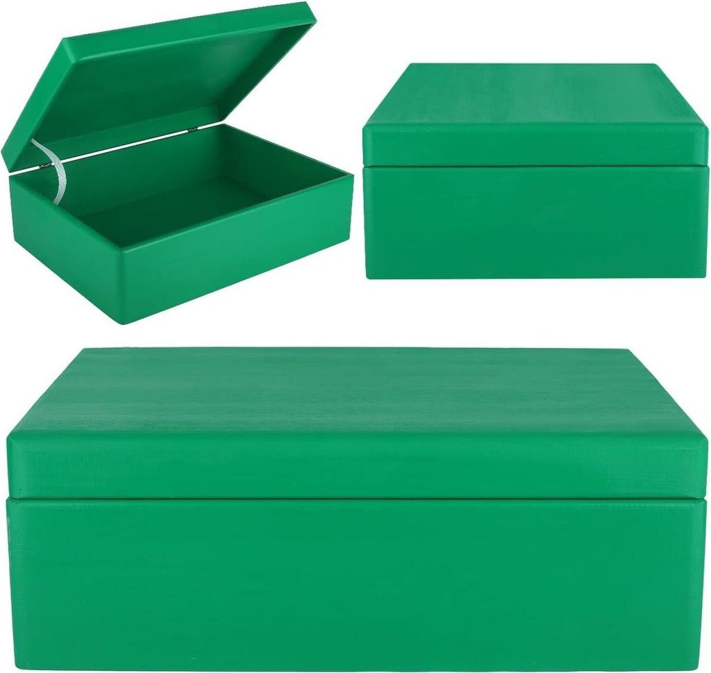 Creative Deco XL Grande Verde Scatola in Legno 40x30x14cm | Immagine del prodotto 