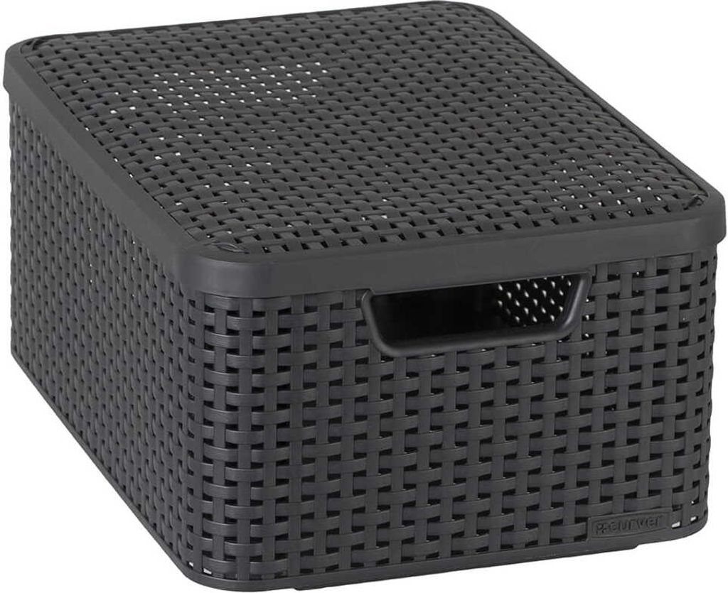 Koš s víkem STYLE BOX M tmavě šedý 18L CURVER Obrázek produktu 