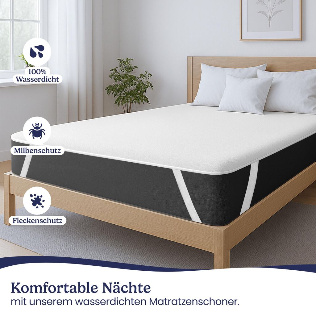 Wasserdichter Matratzenschoner 120x200 für Kinder &