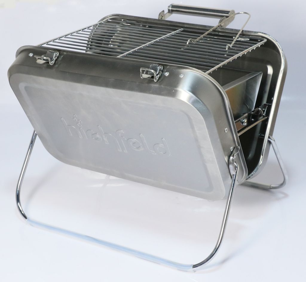 highfeld® Holzkohlegrill Tragbarer Koffergrill Klappgrill Produktbild 