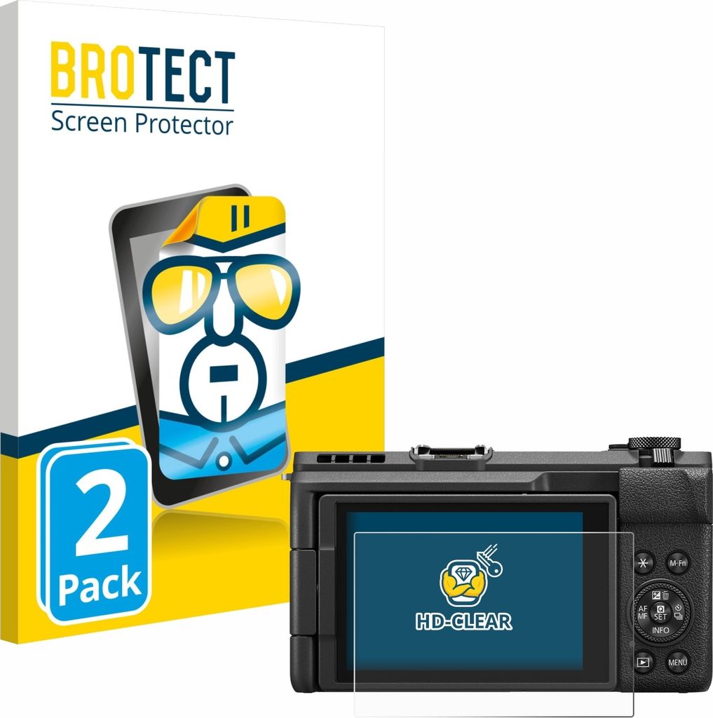 2x Für Canon PowerShot V1 Schutzfolie BROTECT Displayschutz Display Schutz Folie Klar Transparent