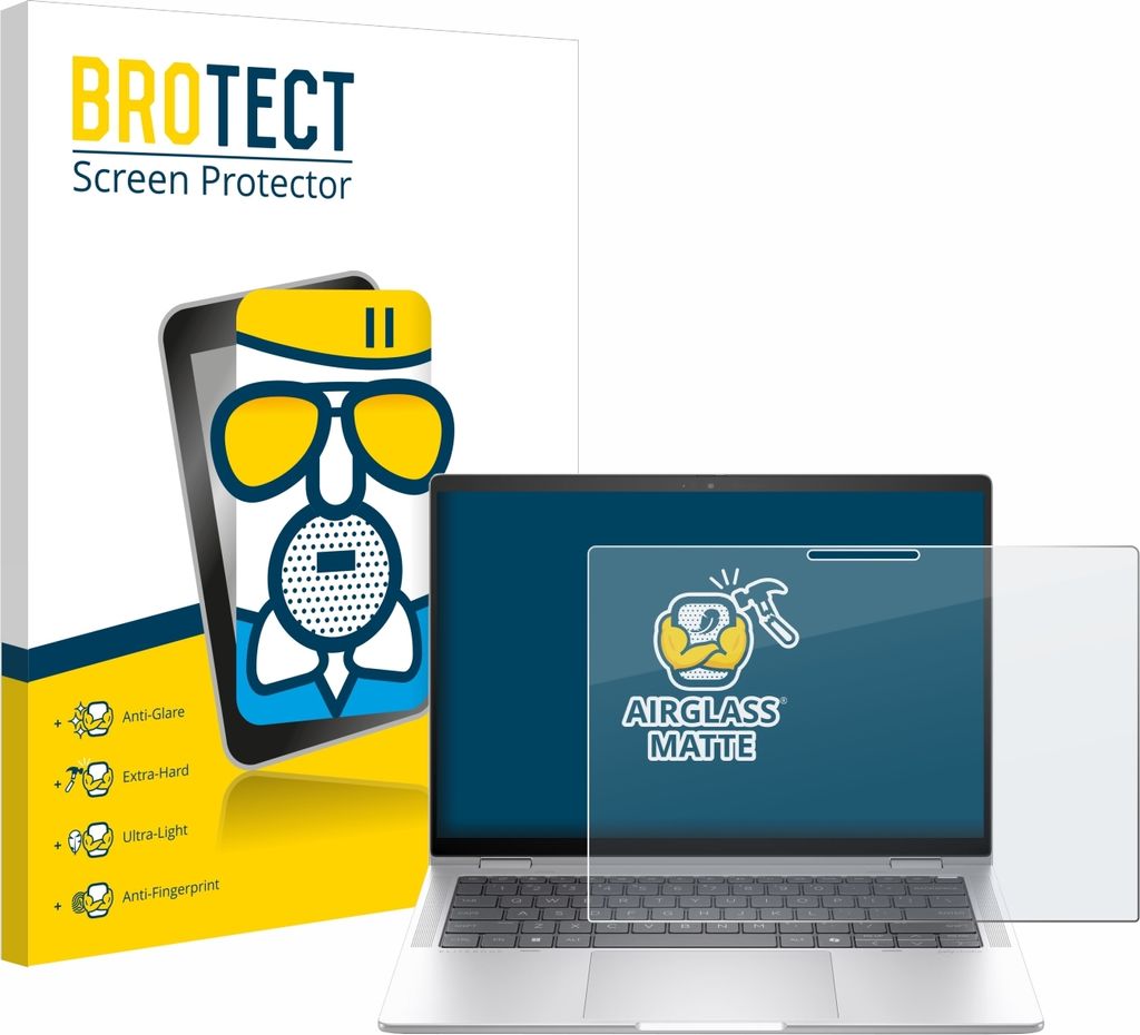 BROTECT Entspiegelungs Schutzglas für HP EliteBook x360 1040 14 G11 2-in-1 Schutzfolie Panzer Folie Glas Display Schutz matt