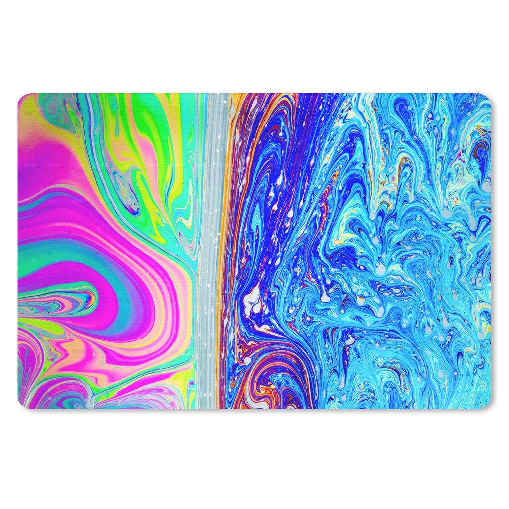 MuchoWow Mauspad Mousepad Formen - Farbe - Kunst - Psychedelisch 27x18 cm - Mousepads - Maus Mat - Pad - Mausunterlage - Büroartikel - Desk Matten