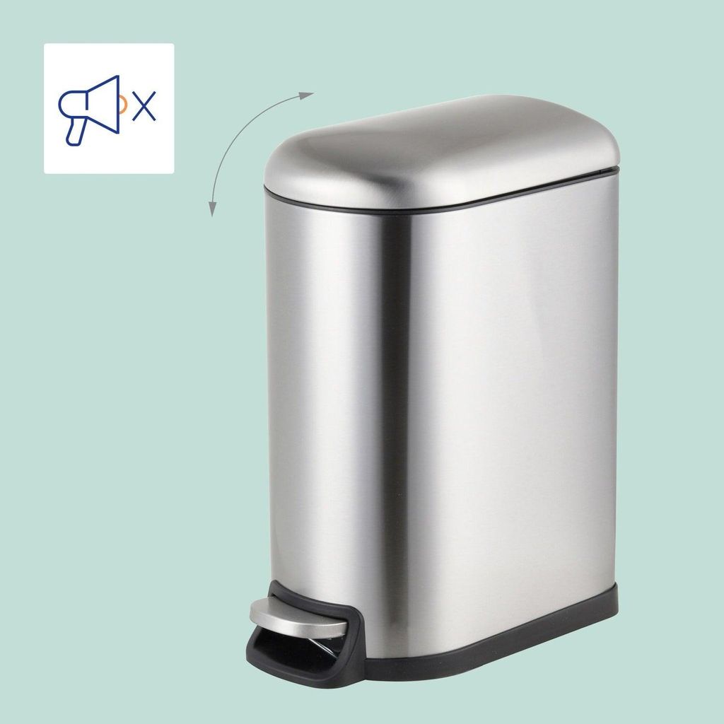 Treteimer, 10 l, Metall, Deckel mit Soft-Close-Funktion