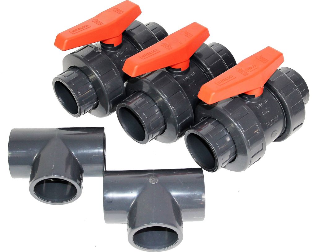 Bypass Set 1 90° für Wärmepumpen Ø 50 mm Poolheizung Schwimmbecken Pool Heizung