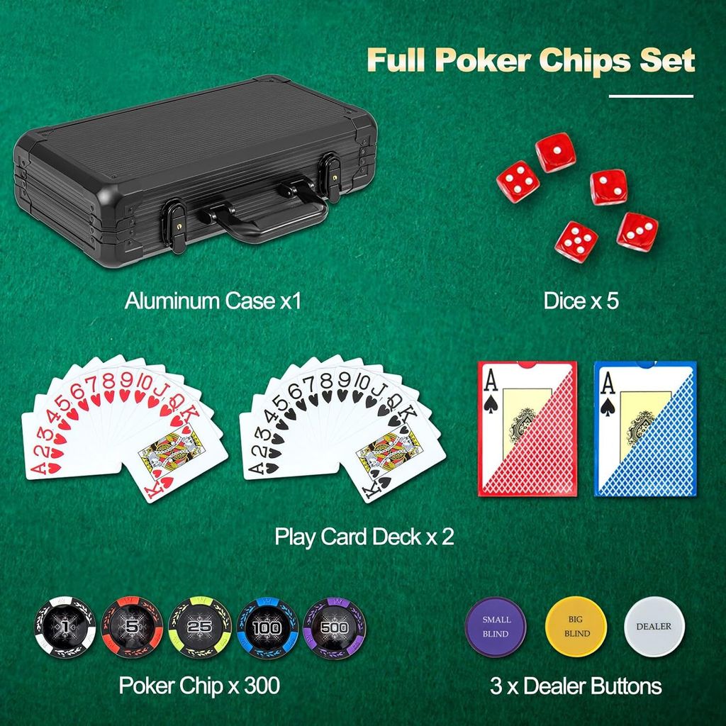 Bullets Playing Cards, Pokerkoffer Carmela, pokerset met 500 clay