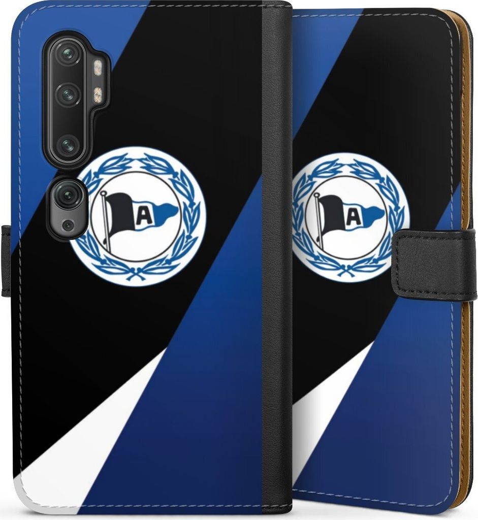 DeinDesign Klapphülle für Xiaomi Mi Note 10 Handytasche Lederhülle Tasche Arminia Bielefeld DSC Offizielles Lizenzprodukt