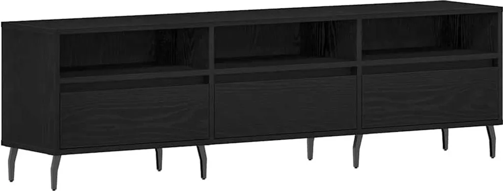 SYFAX Mobile TV Rovere Nero 150x30 cm | Legno Multistrato Elegante