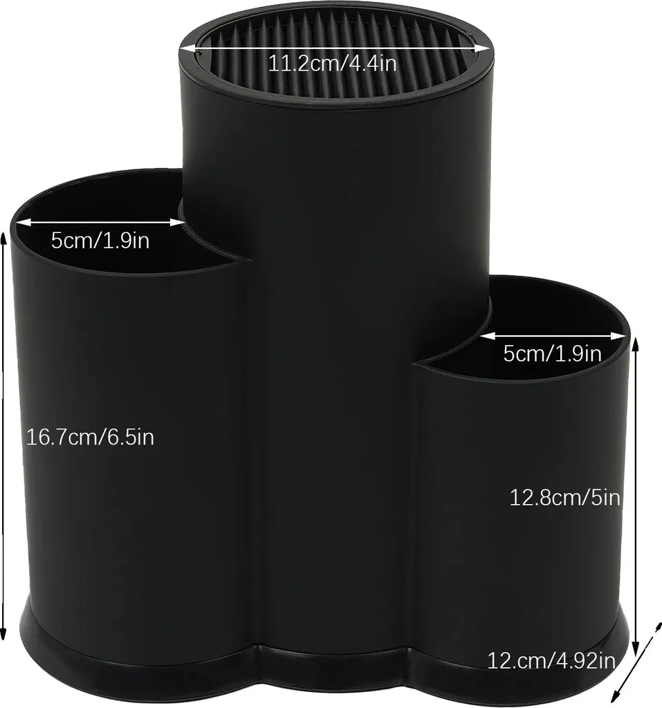 Ceppo Porta Coltelli da Cucina Nero: Soluzione Salvaspazio Sicura