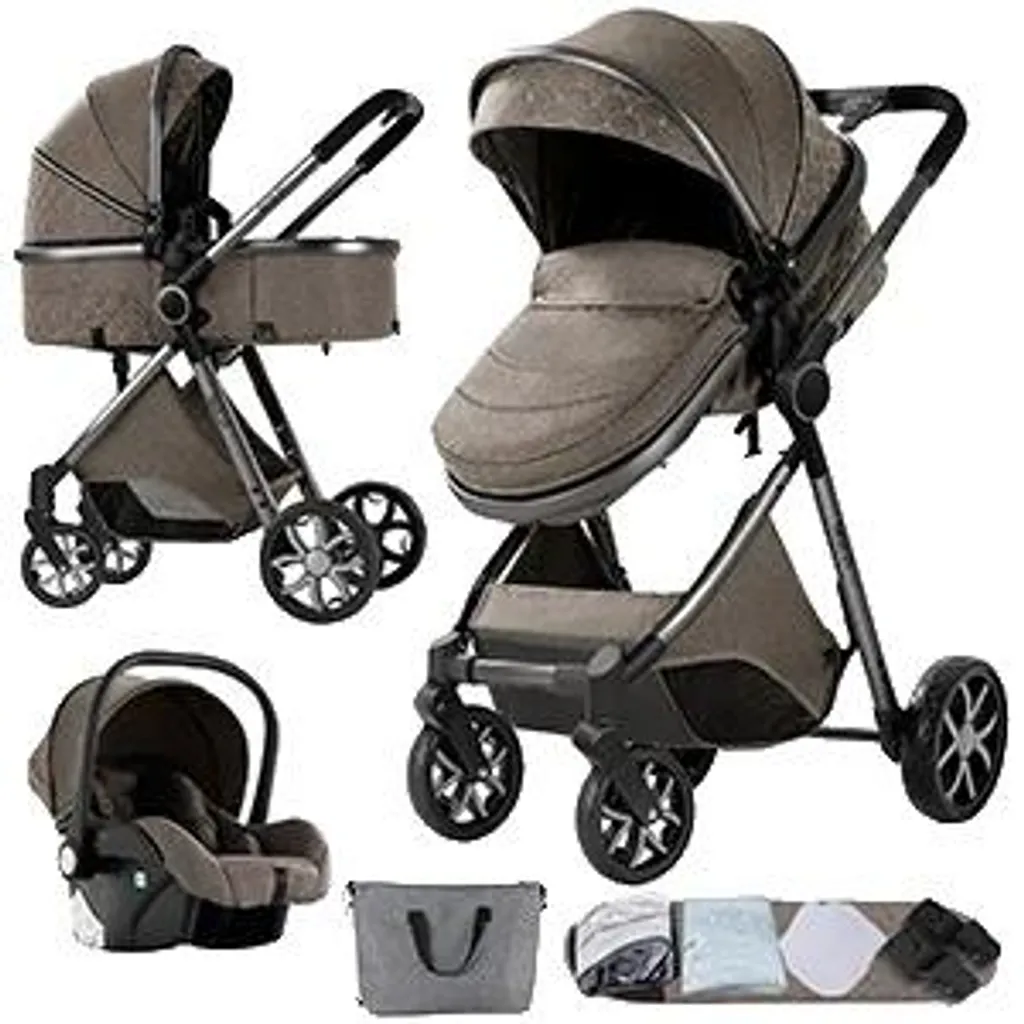 Poussette de voyage 3 en 1 compacte YV9-CHOCO idéale pour ville et auto