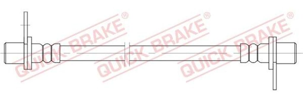 QUICK BRAKE 25.084 Bremsschlauch OE 1608379480 kompatibel mit C4, ASX, Lancer, 4008, Outlander