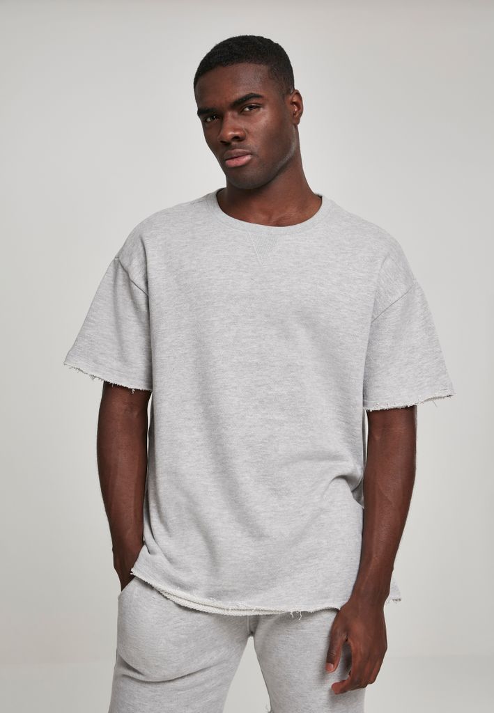 Urban Classics TB2709 | Herringbone Terry Tee Herren T-Shirt - Farbe: lightgrey - Größe: XL