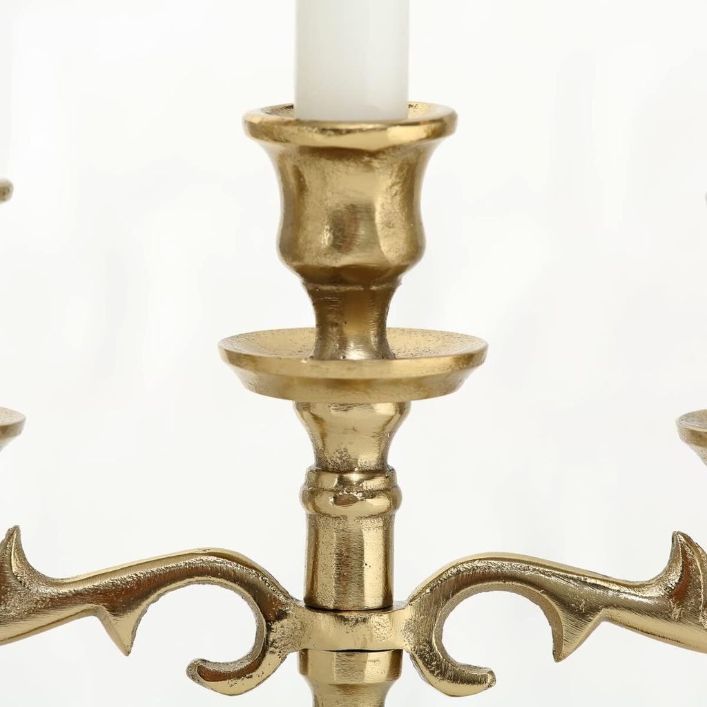Boltze Kerzenständer Varas gold 3-flammig Hähe 26 cm Produktbild 4