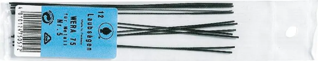 Lames de scie à chantourner pour métal Schiessel Taille 5 en pack x12