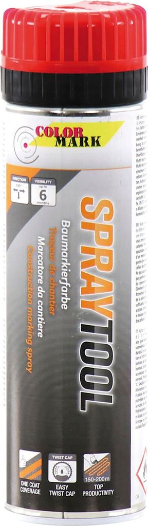 Spraytool Markierungsspray neonrot Sprühfarbe Farbspray für Produktbild 