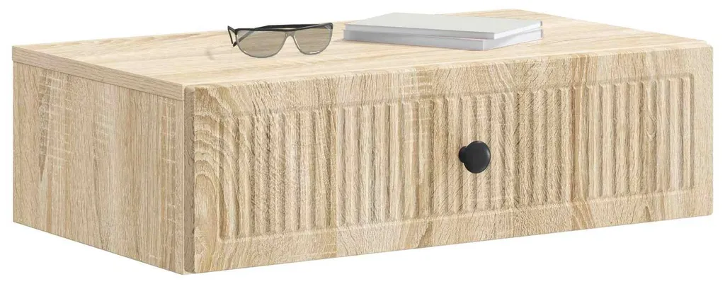 Table d'appoint murale pour optimiser petit espace chêne Sonoma