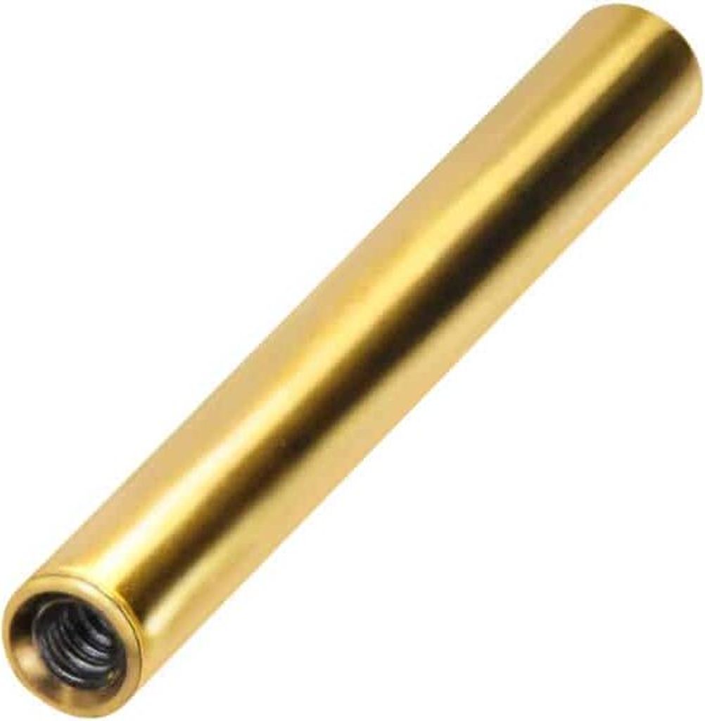 Zungenpiercing, Intim-Piercing Titan Barbell mit Innengewinde ohne Kugeln Gold Stablänge: 8mm | Stabstärke: 1,6mm