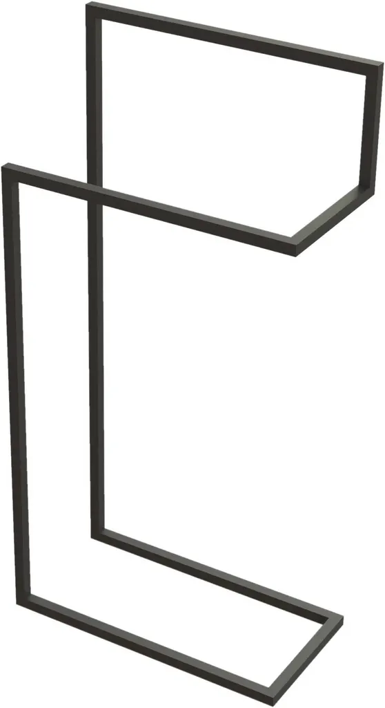 Pied de sol double Design Mokko Nero noir - Support TV et accessoires
