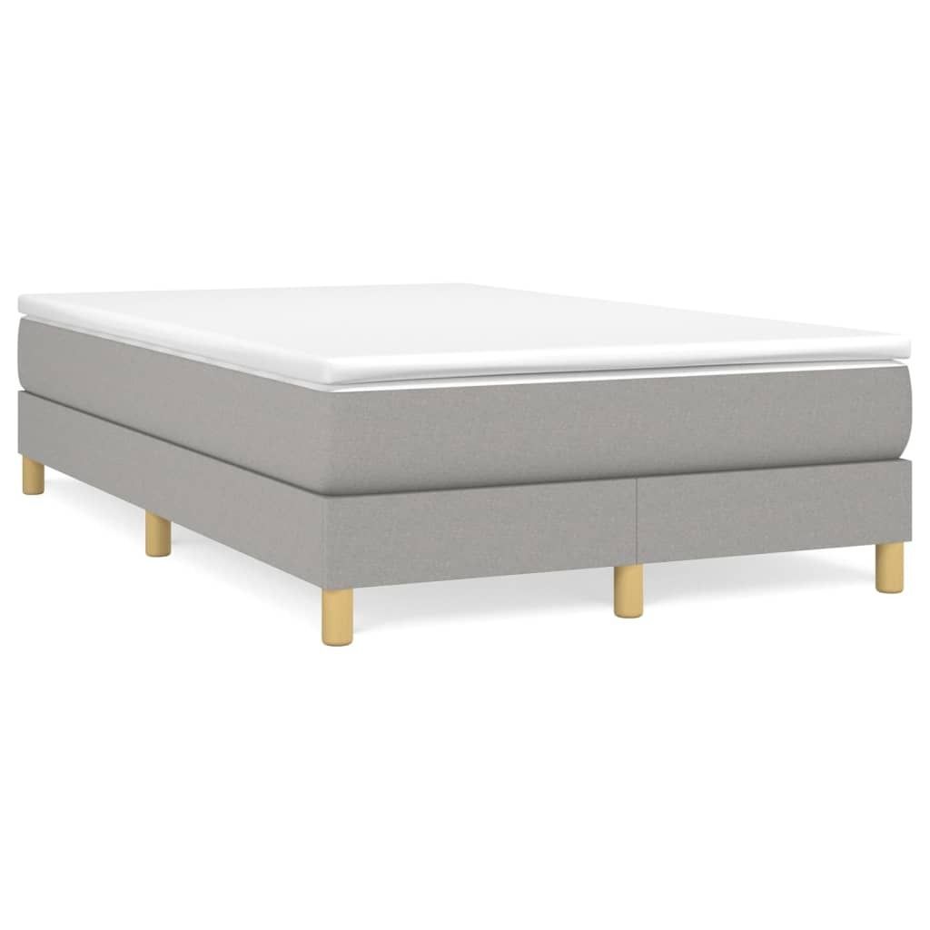Struttura letto senza materasso Tessuto grigio chiaro Immagine del prodotto 