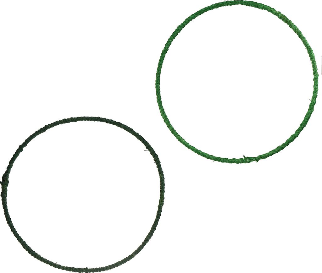 Dekoring Jute Deko Loop Grün Dunkelgrün Ø30cm 4 Stk Weihnachtsdeko Tischdeko, 4 Stück