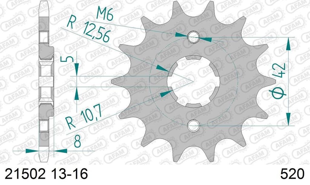 AFAM Standard Stahlritzel vorne 21502 - 520