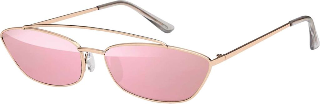 Gil Damen Sonnenbrille Runde Designer 80er Modern Urlaub Sommer Strand 30481 Rosa