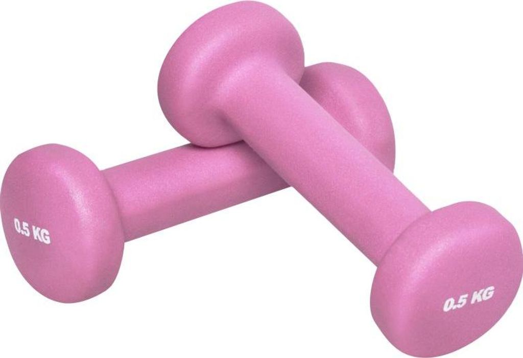 Gorilla Sports Jednoručky na aerobik, 2 x 0,5 kg, růžové Obrázek produktu 