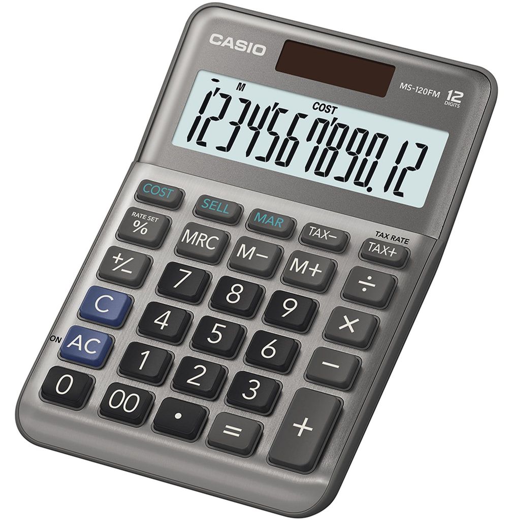 CASIO MS-120FM Tischrechner grau