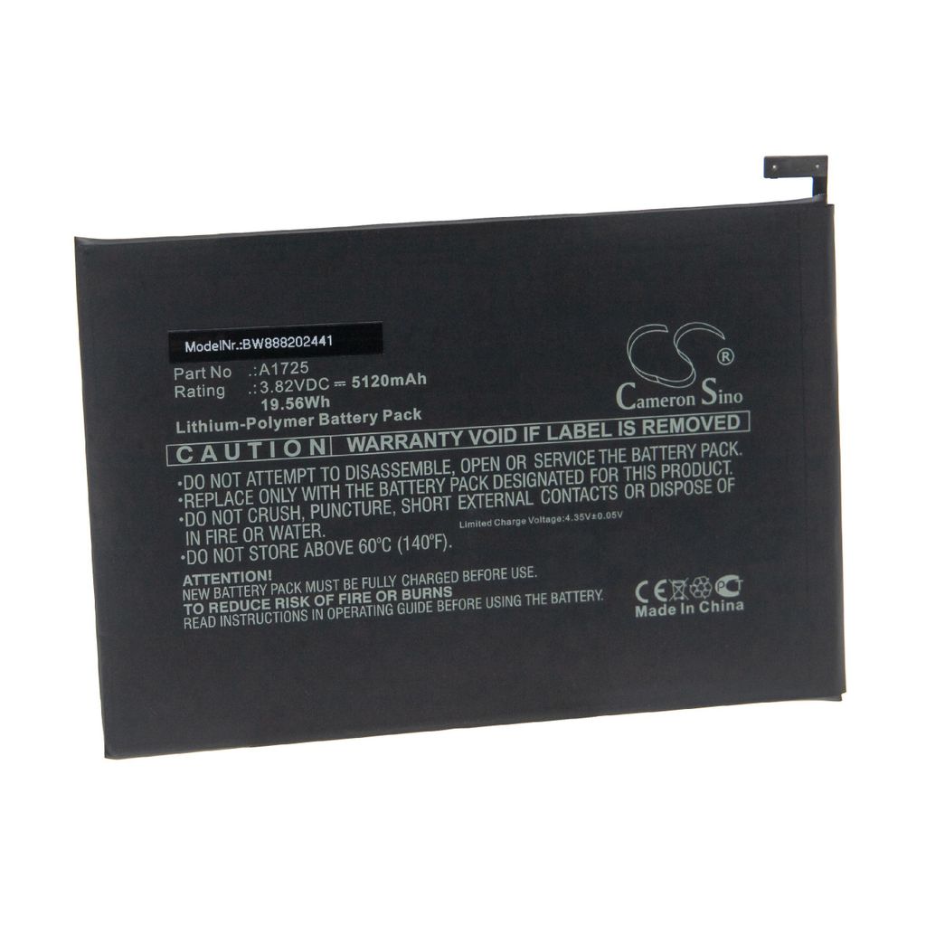 vhbw Akku kompatibel mit Apple iPad Mini 5, MUQX2LL/A, A2133, A2126, A2125, A2124, A2114 Tablet Pad (5120 mAh, 3,82 V, Li-Polymer)