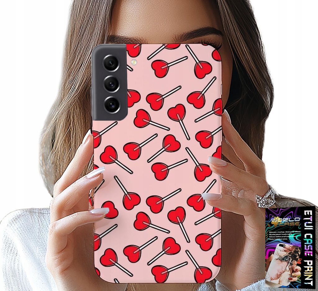 Hülle Für Samsung Galaxy S22 Plus - Feminines, Modisches Design Lollipop Hearts Case