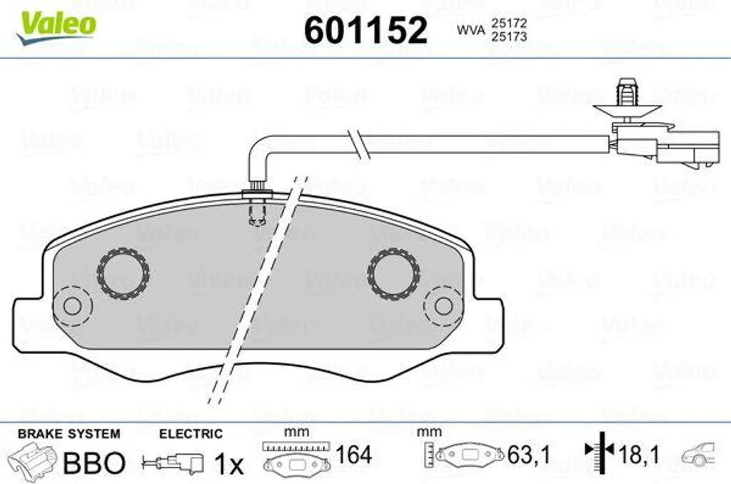 Freinage sûr pour NV400 et Movano avec plaquettes VALEO 601152 disque
