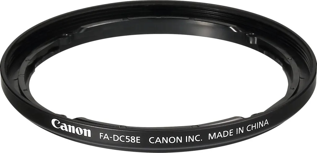 Adaptateur de filtre FA-DC58E filetage 58mm pour Canon G1X Mark II noir