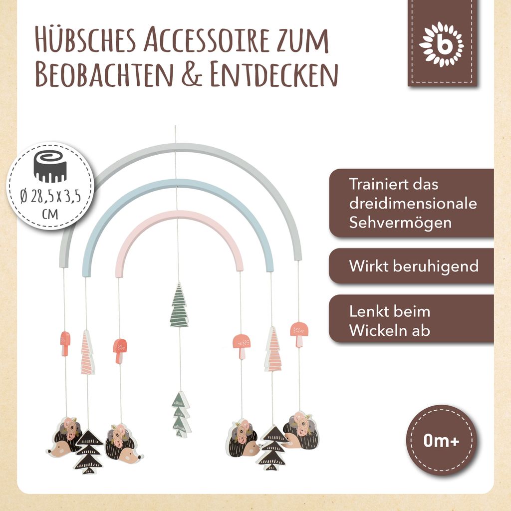 Bieco Baby Mobile Waldtiere Baby Igel - Mobile Wickeltisch Produktbild 2