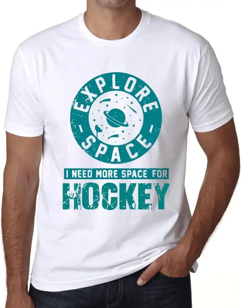 Herren Grafik T-Shirt Platz erforschen ich brauche mehr Platz für Hockey – Explore Space I Need More Space For Hockey – Öko-Verantwortlich Vi...