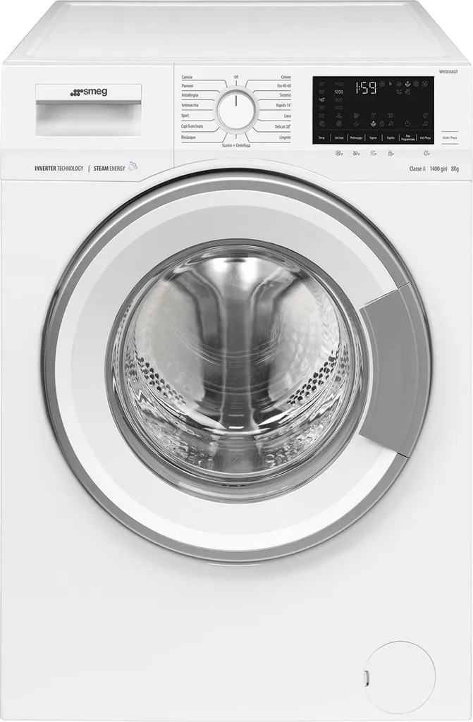 Machine à Laver Smeg WHT814ASIT 8kg 1400 RPM - Soin du Linge et Silence