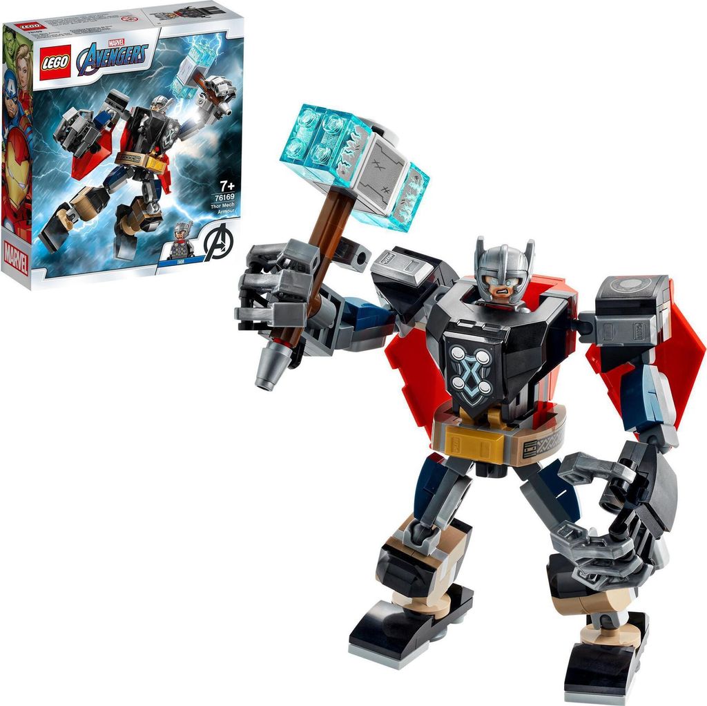 LEGO 76169 Super Eroi Marvel Avengers Thor Mech Set, action Immagine del prodotto 